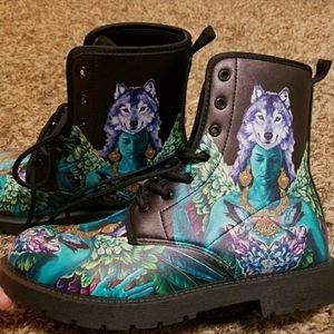 Noa Knafo "Independent Wolf" Combat Boots